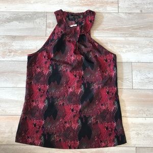 Limited S Red & Black Snakeskin Sleeveless Blouse